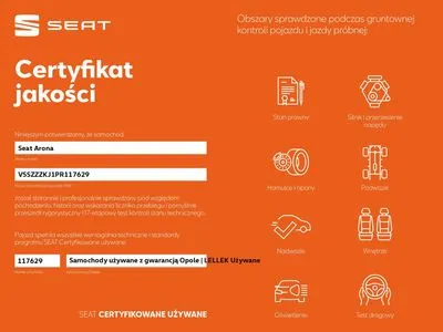 Seat Arona 1.0 TSI Style S&S 95KM, salon Polska, serwisowany w ASO