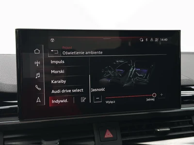 Audi A4 Limousine 2xS-Line, Pakiet Czerń, Virtual, Szary Daytona, Salon PL