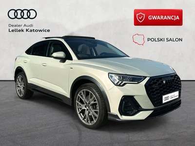 Audi Q3 Sportback Quattro, S-Line, Panorama, Skóra, Pakiet Czerń, Salon PL