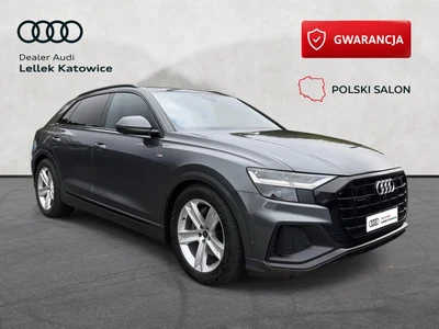 Audi Q8 HAK, S-Line, Pneumatyka, Head-UP, Polski Salon, I właściciel