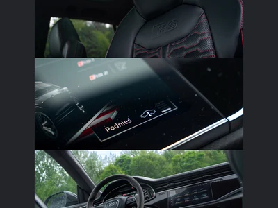 Audi RS Q8 Panorama, HAK, Head-UP, Kamera 360, Szary Nardo, Salon Polska
